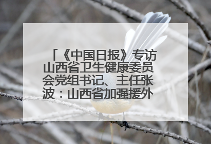 《中国日报》专访山西省卫生健康委员会党组书记、主任张波：山西省加强援外医疗工作 构建中非卫生健康共同体
