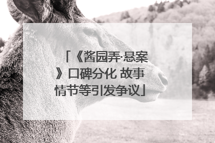 《酱园弄·悬案》口碑分化 故事情节等引发争议