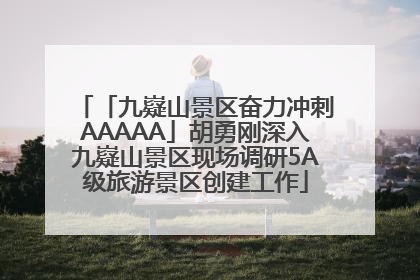 「九嶷山景区奋力冲刺AAAAA」胡勇刚深入九嶷山景区现场调研5A级旅游景区创建工作