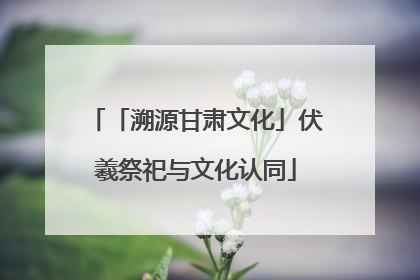 「溯源甘肃文化」伏羲祭祀与文化认同