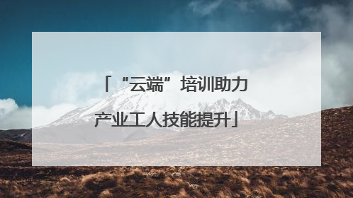 “云端”培训助力产业工人技能提升