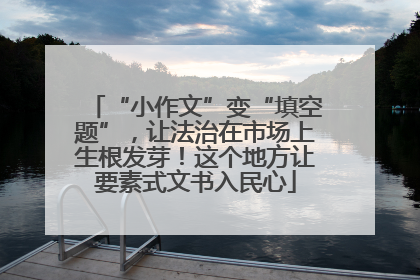“小作文”变“填空题”，让法治在市场上生根发芽！这个地方让要素式文书入民心