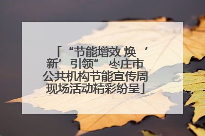 “节能增效 焕‘新’引领” 枣庄市公共机构节能宣传周现场活动精彩纷呈