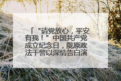 “请党放心，平安有我！”中国共产党成立纪念日，陇原政法干警以深情告白演绎“硬核”浪漫