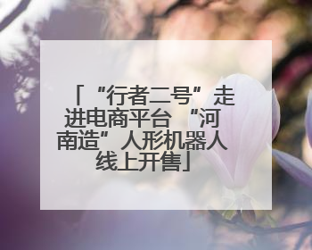 “行者二号”走进电商平台 “河南造”人形机器人线上开售
