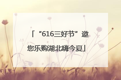 “616三好节”邀您乐购湖北嗨今夏