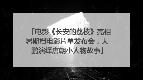 电影《长安的荔枝》亮相暑期档电影片单发布会，大鹏演绎唐朝小人物故事