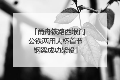 甬舟铁路西堠门公铁两用大桥首节钢梁成功架设