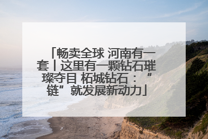 畅卖全球 河南有一套丨这里有一颗钻石璀璨夺目 柘城钻石：“链”就发展新动力