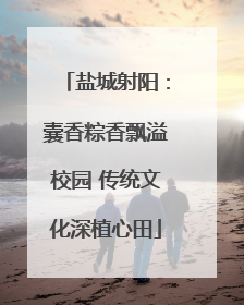 盐城射阳：囊香粽香飘溢校园 传统文化深植心田