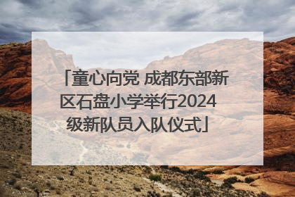 童心向党 成都东部新区石盘小学举行2024级新队员入队仪式