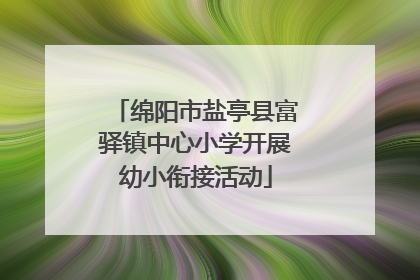 绵阳市盐亭县富驿镇中心小学开展幼小衔接活动