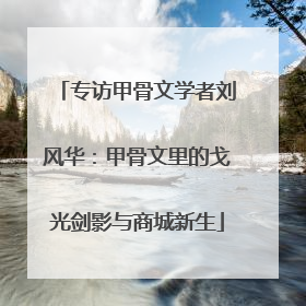 专访甲骨文学者刘风华：甲骨文里的戈光剑影与商城新生