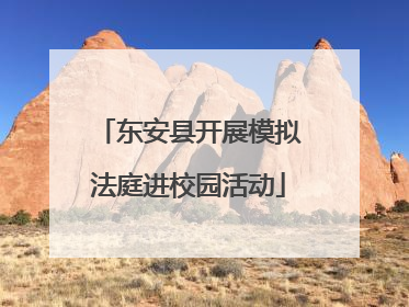 东安县开展模拟法庭进校园活动