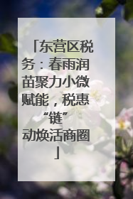 东营区税务：春雨润苗聚力小微赋能，税惠 “链” 动焕活商圈