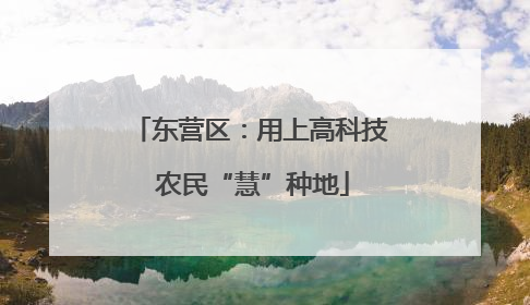 东营区：用上高科技 农民“慧”种地