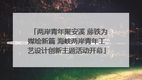 两岸青年聚安溪 藤铁为媒绘新篇 海峡两岸青年工艺设计创新主题活动开幕