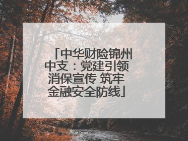 中华财险锦州中支：党建引领消保宣传 筑牢金融安全防线