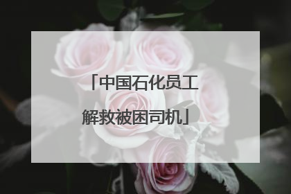 中国石化员工解救被困司机
