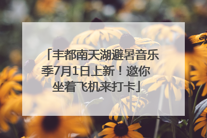 丰都南天湖避暑音乐季7月1日上新！邀你坐着飞机来打卡