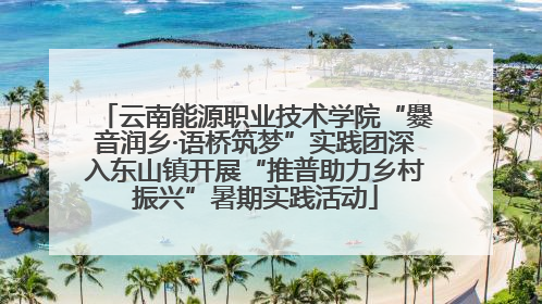 云南能源职业技术学院“爨音润乡·语桥筑梦”实践团深入东山镇开展“推普助力乡村振兴”暑期实践活动