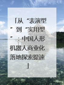 从“表演型”到“实用型”：中国人形机器人商业化落地探索提速