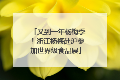 又到一年杨梅季！浙江杨梅赴沪参加世界级食品展