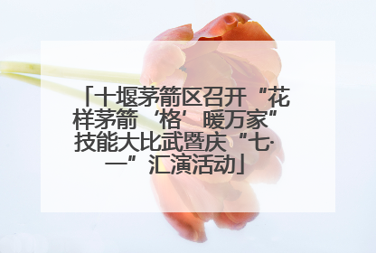 十堰茅箭区召开“花样茅箭‘格’暖万家”技能大比武暨庆“七·一”汇演活动