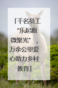 千名员工“乐起跑 微聚光”，万余公里爱心助力乡村教育