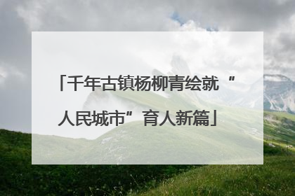 千年古镇杨柳青绘就“人民城市”育人新篇