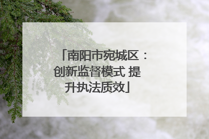 南阳市宛城区：创新监督模式 提升执法质效