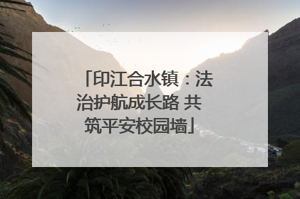 印江合水镇：法治护航成长路 共筑平安校园墙