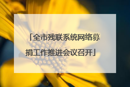 全市残联系统网络募捐工作推进会议召开