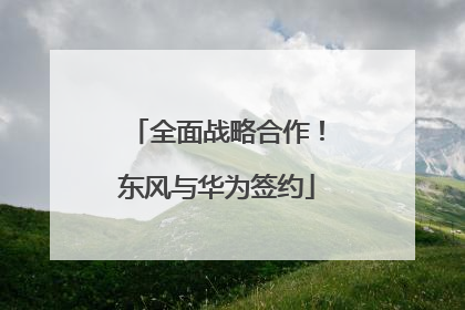 全面战略合作！东风与华为签约