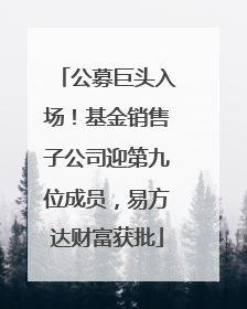 公募巨头入场！基金销售子公司迎第九位成员，易方达财富获批