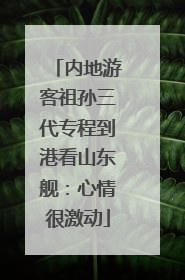 内地游客祖孙三代专程到港看山东舰：心情很激动