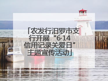 农发行汨罗市支行开展“6·14信用记录关爱日”主题宣传活动