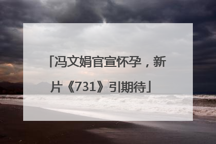 冯文娟官宣怀孕，新片《731》引期待