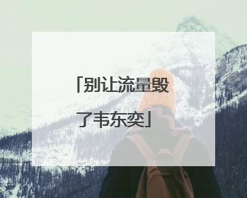 别让流量毁了韦东奕