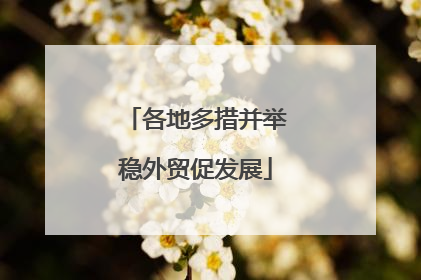各地多措并举稳外贸促发展