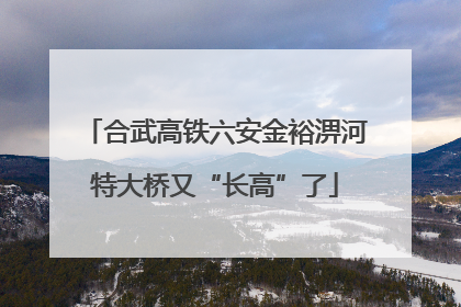 合武高铁六安金裕淠河特大桥又“长高”了