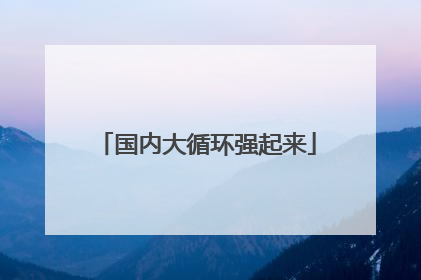 国内大循环强起来