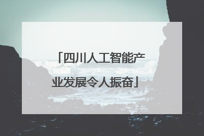 四川人工智能产业发展令人振奋