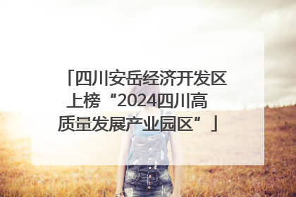 四川安岳经济开发区上榜“2024四川高质量发展产业园区”
