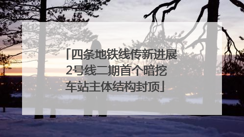四条地铁线传新进展 2号线二期首个暗挖车站主体结构封顶