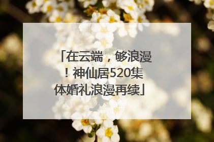 在云端，够浪漫！神仙居520集体婚礼浪漫再续