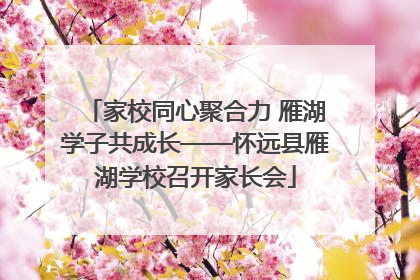 家校同心聚合力 雁湖学子共成长——怀远县雁湖学校召开家长会