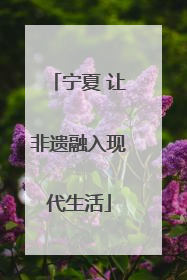 宁夏 让非遗融入现代生活