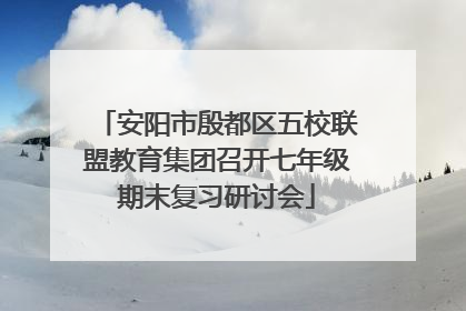 安阳市殷都区五校联盟教育集团召开七年级期末复习研讨会