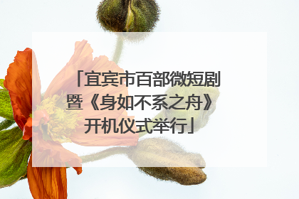 宜宾市百部微短剧暨《身如不系之舟》开机仪式举行